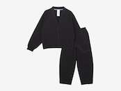 ecopet yarn COCOON PANTS / BLACK