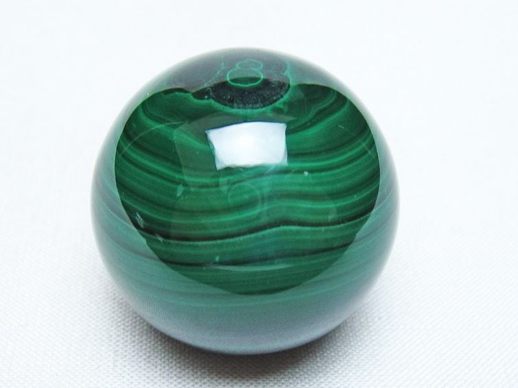 マラカイト 丸玉 34mm スフィア 置物 一点物 141-8373 | 天然石