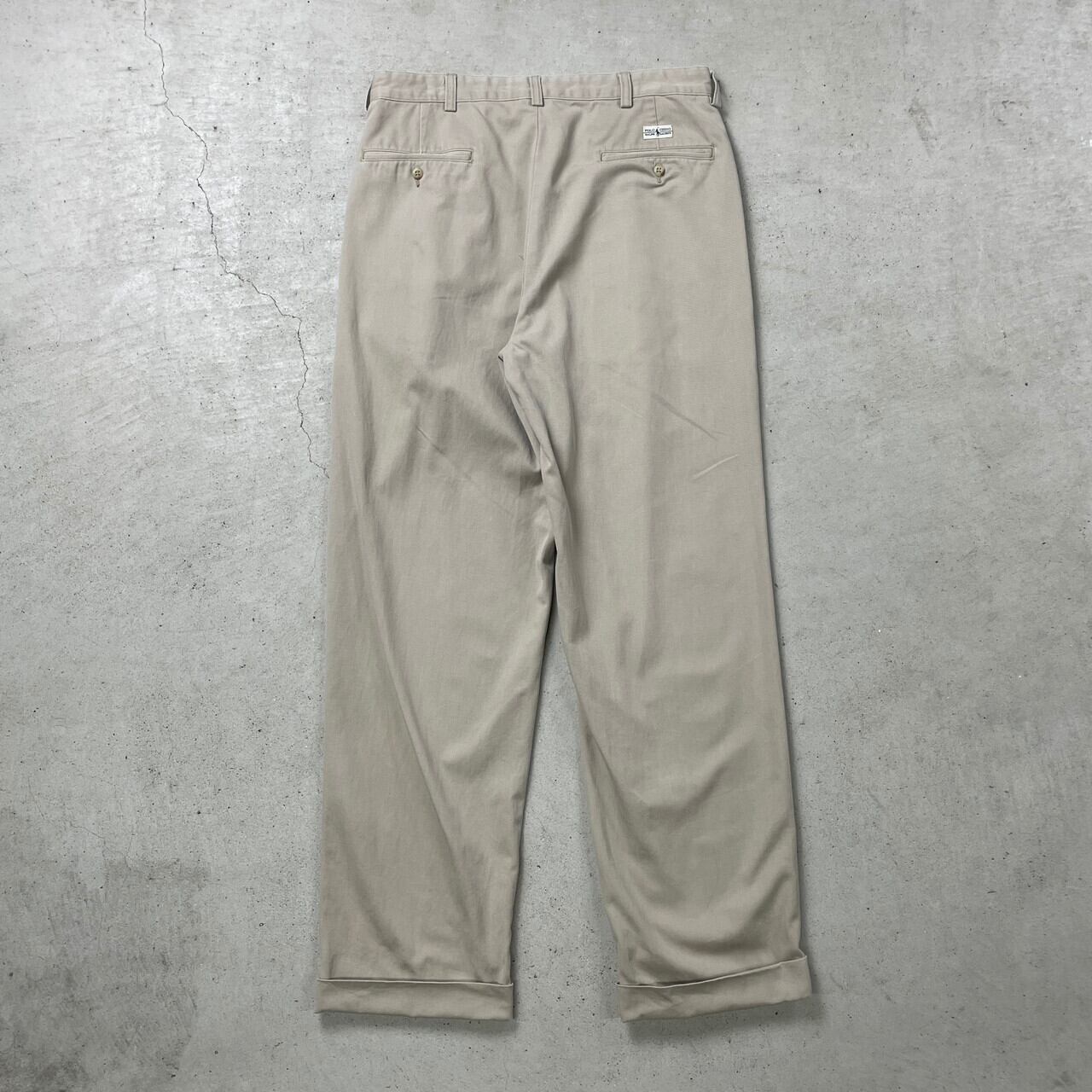 90年代 Polo Ralph Lauren ポロラルフローレン ワイドチノパンツ 2