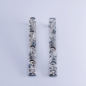 Heritage Bar Earrings-Silver-