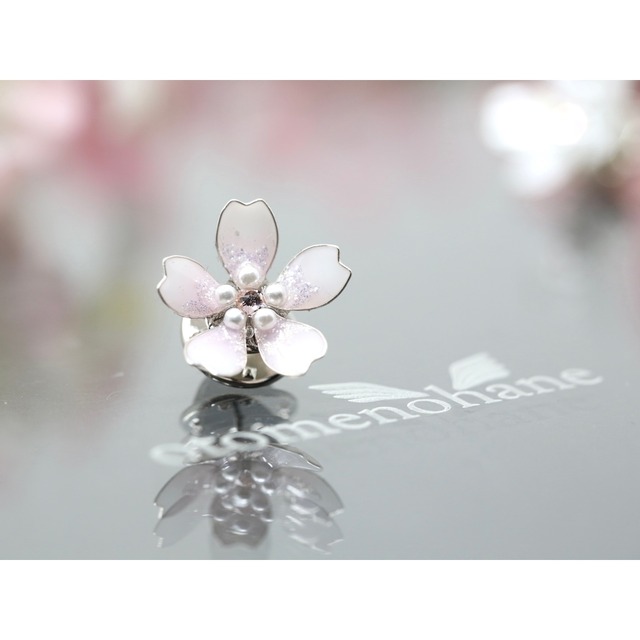 さくら舞う1輪 ブローチ