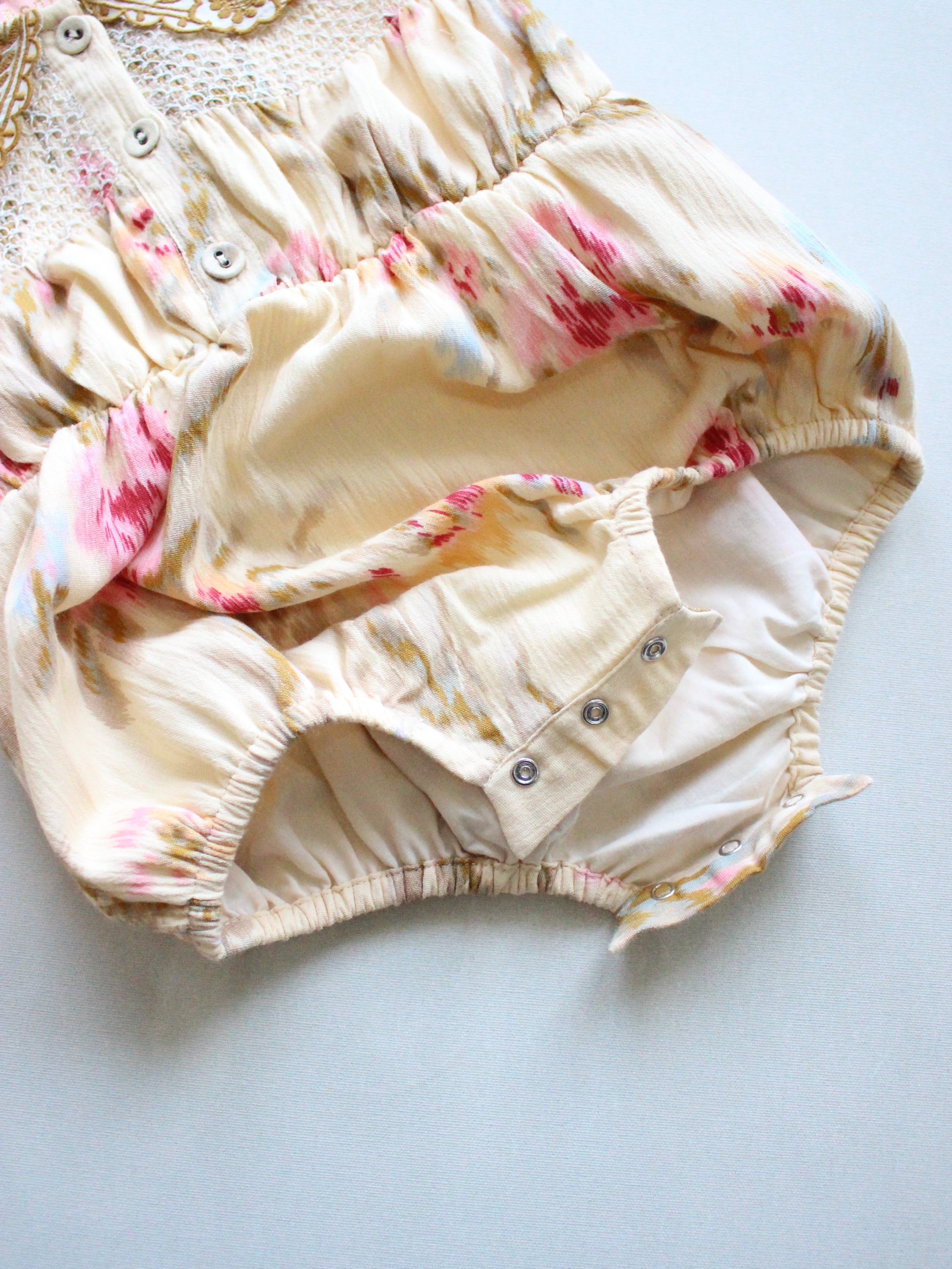 BONJOUR DIARY Romper with Scarf Antoinette Print crepe 6m-2y