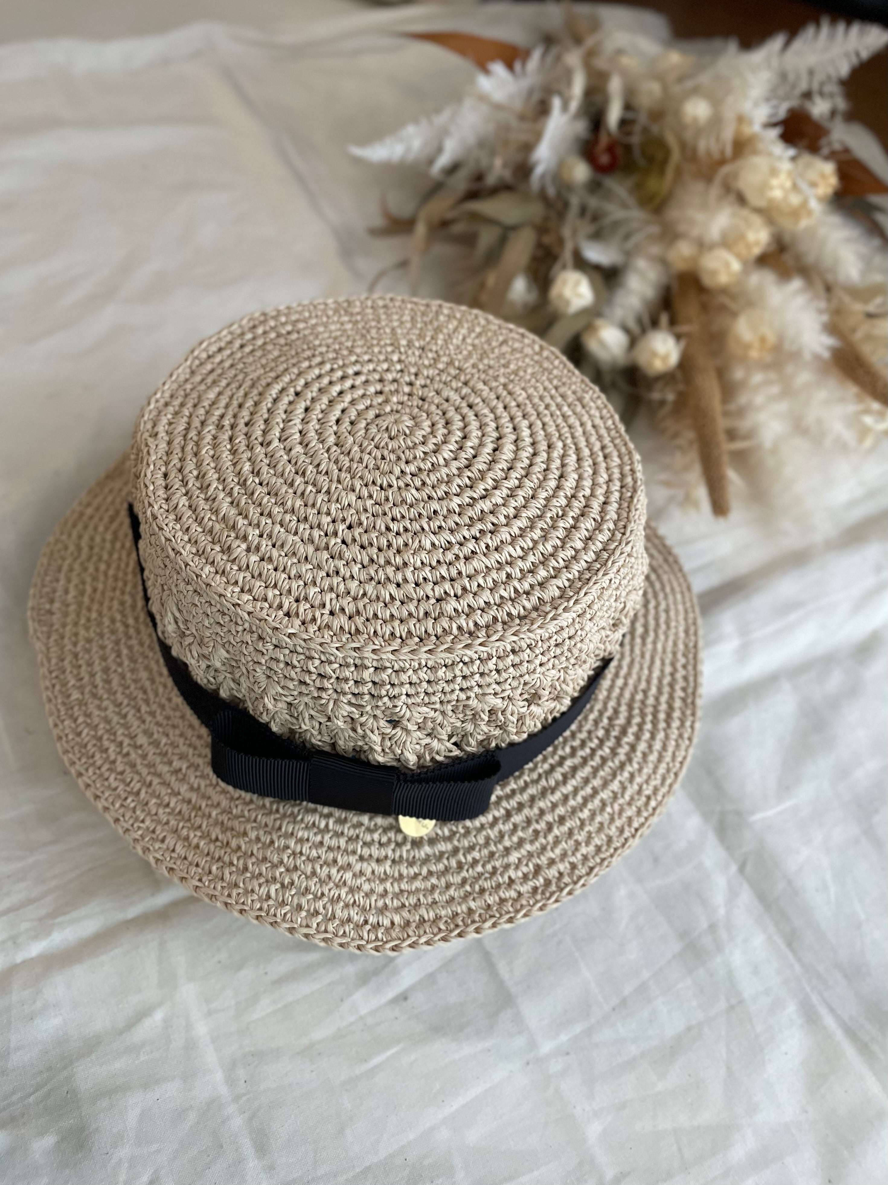 おまとめインド刺繍ブレードのカンカン帽 D様専用 インド刺繍リボンのカンカン帽（2点） | mu-mu-