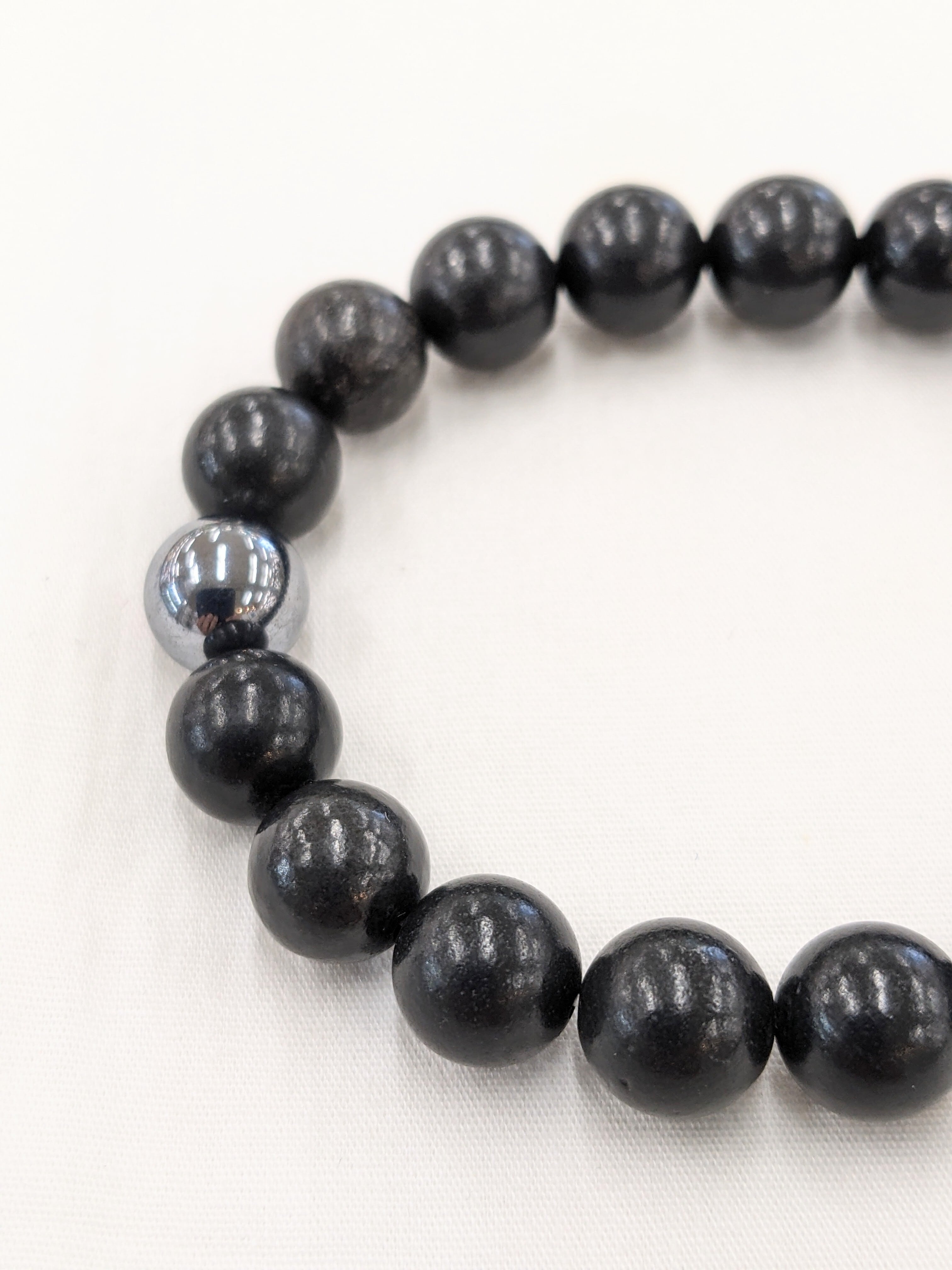 シュンガイト ✕ テラヘルツ 健康増進10mm ブレスレット | Stone Kingdom
