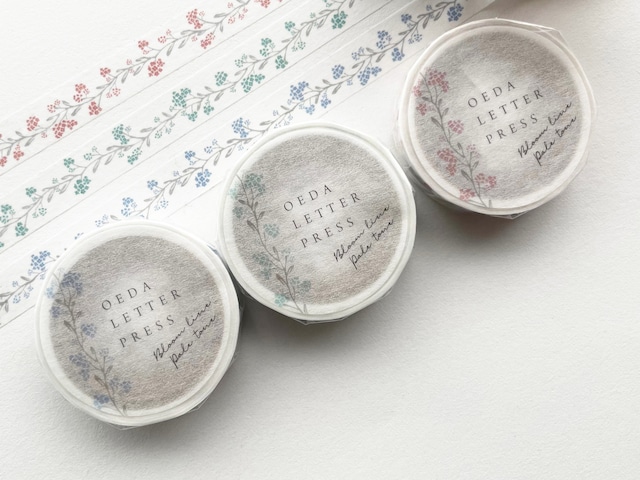 Masking tape【 Bloom line Pale color/blue・green・pink】