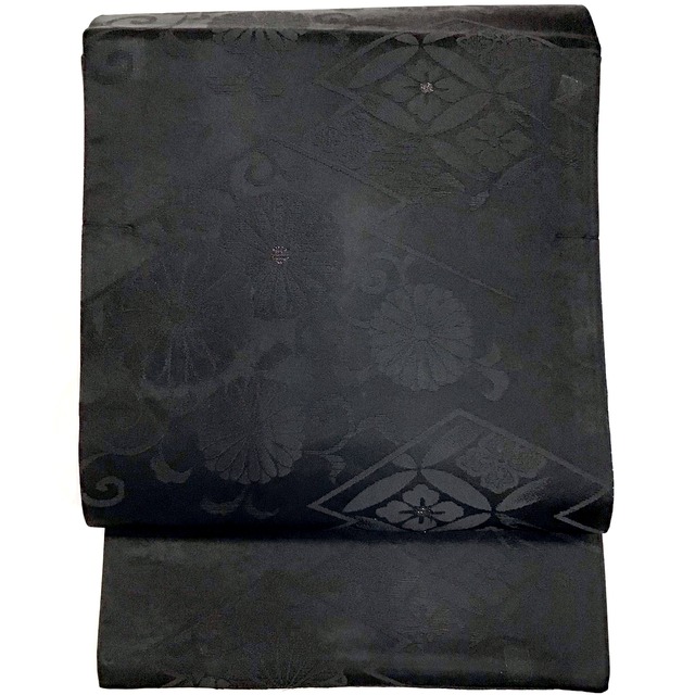 名古屋帯・正絹・喪服用・両面・リバーシブル・No.200701-1058・梱包サイズ60