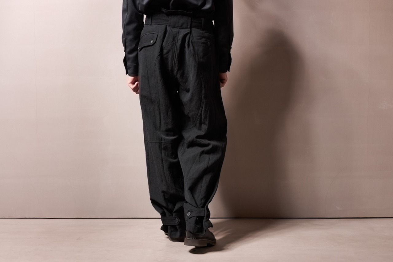 山内 / ウォッシュドウールリネンツイル・ツナギパンツ