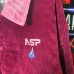 90s USA製　DeLONG コーデュロイスタジャン　ガス会社企業モノ　バーガンディ　L