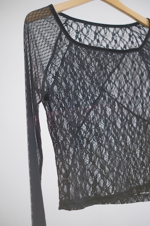 Patchwork Lace Top / BLACK