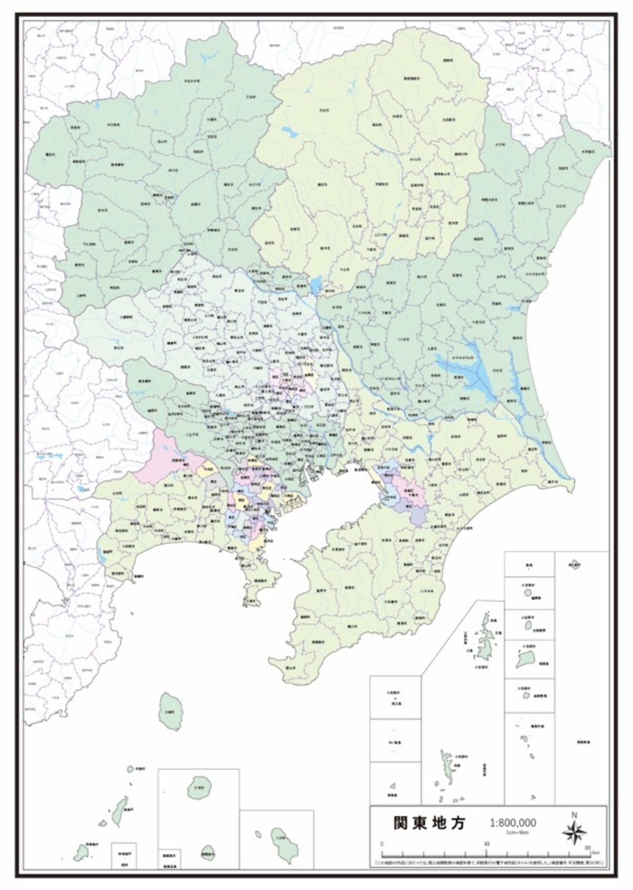 関東地方 楽地図 日本全国の白地図ショップ