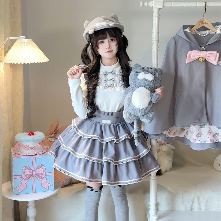 ゆめかわいい 猫探偵 ぬいぐるみバッグ 甘ロリ マスコットキャラクター