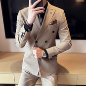 striped double breasted suit 3piece 00008