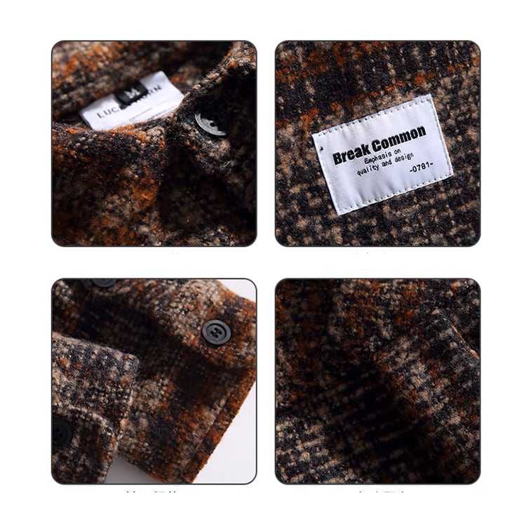 ★PLAID THICKENED WORK SHIRT　　　A0874
