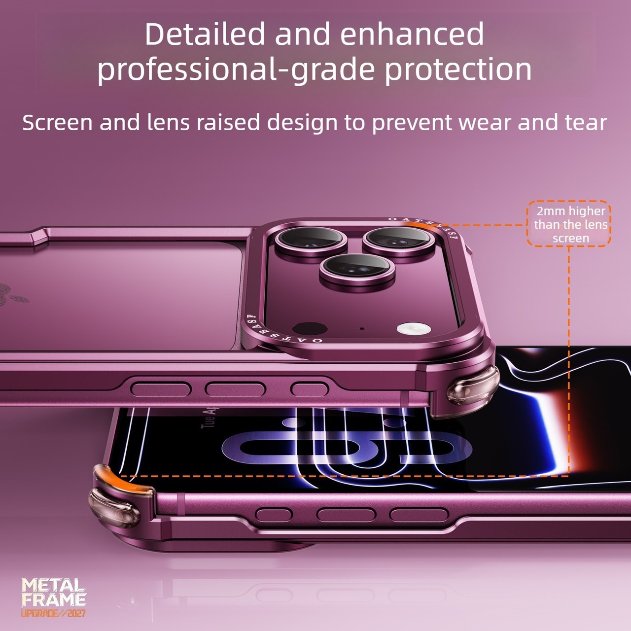 ■iPhone 18 Pro/18 Pro Max■ Aluminum Alloy Minimal Bumper Case / アルミニウム アロイ ミニマル バンパー スマホケース