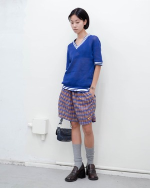 1970-80s Euro vintage - v-neck mesh top