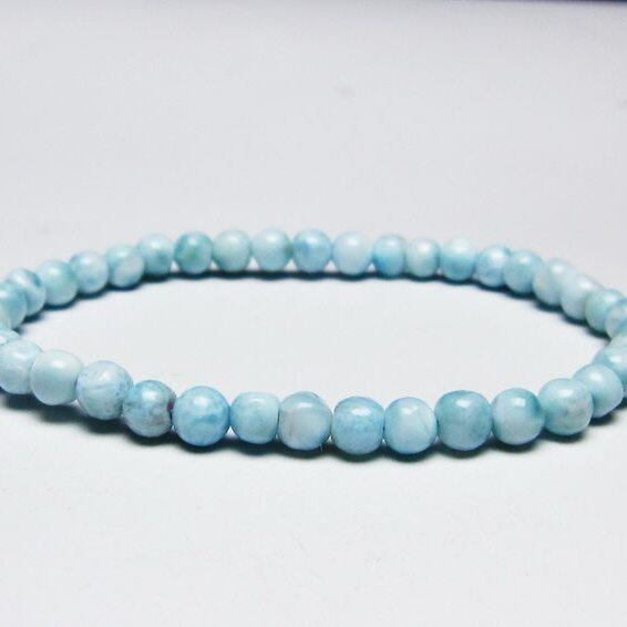 ラリマー ブレスレット 5mm 一点物 メール便可 [M便 1/10] 111-45436