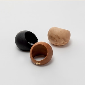 “Wood ball” ring