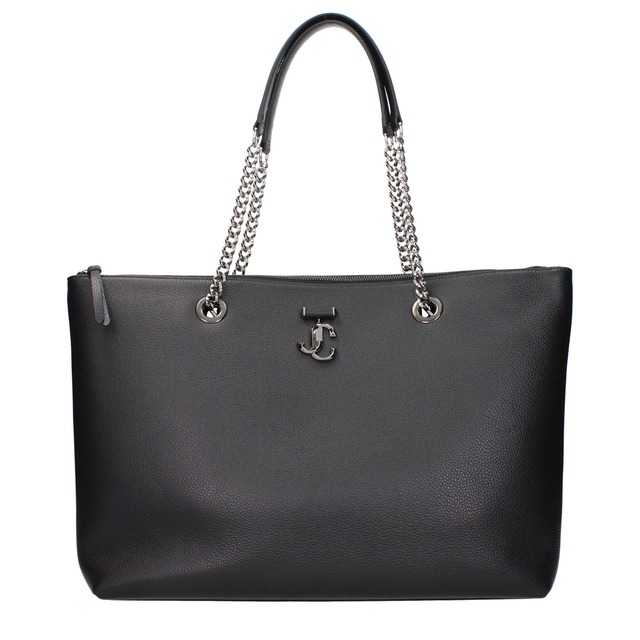 【新品】JIMMY CHOO ジミーチュウ レディース ショルダーバッグ レザー ブラック JCBALYASLOGLTBLACKGUNMETAL