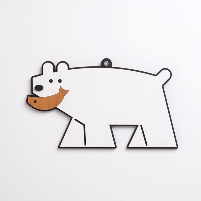カクカクのシロクマのパネル（小）