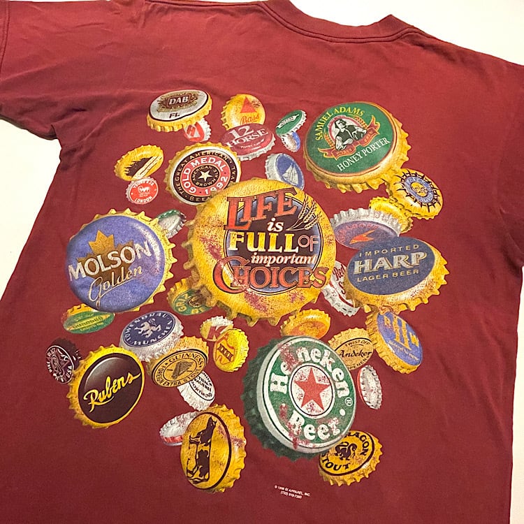 激レア 90s GILDAN ビンテージ Tシャツ ビールキャップ カナダ製 激レア 90s GILDAN ビンテージ Tシャツ ビールキャップ カナダ製