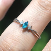 パライバトルマリン ブラジル産 リング 0.132ct D0.023ct pt900