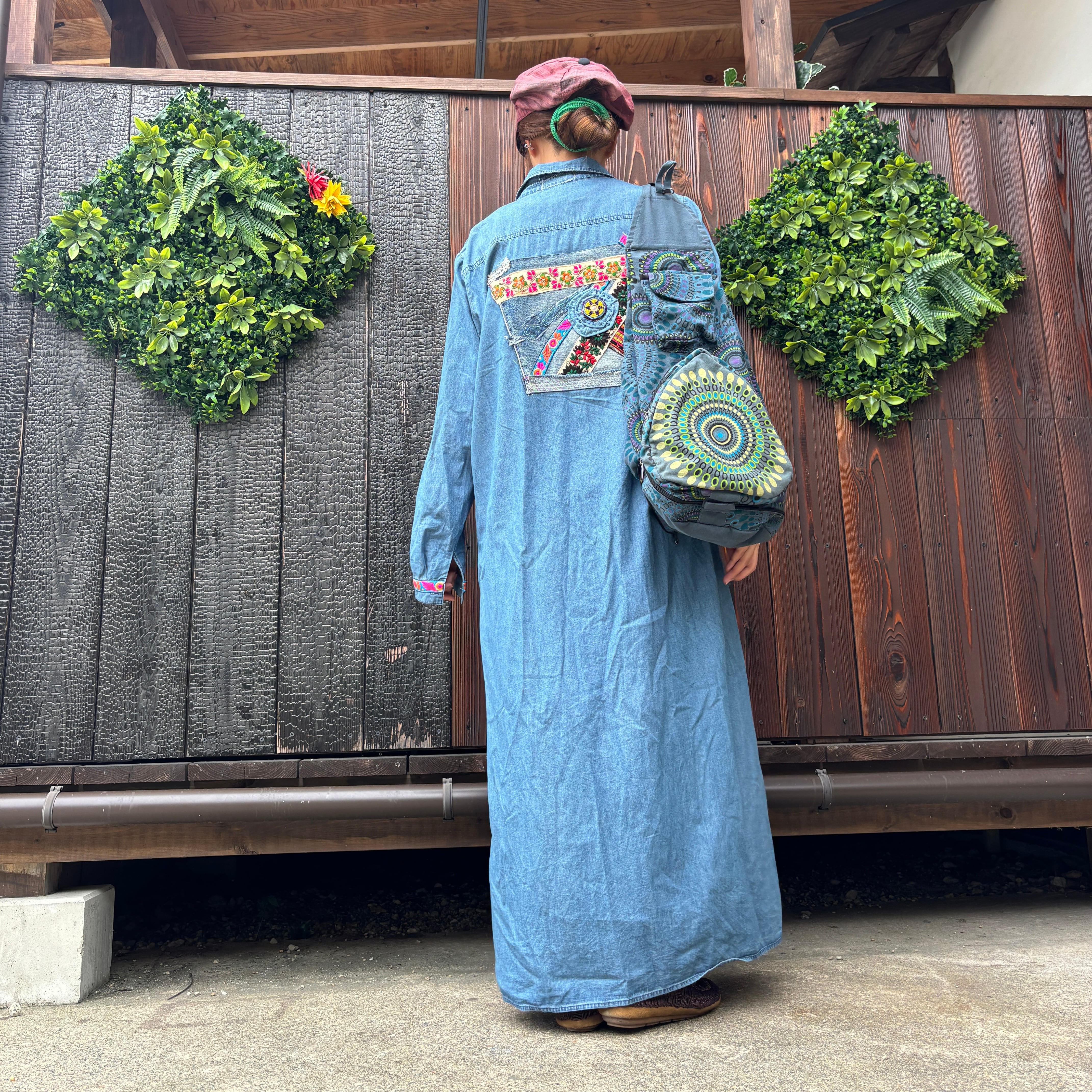 リメイクデニムロングコート | アジアン雑貨ルチュ