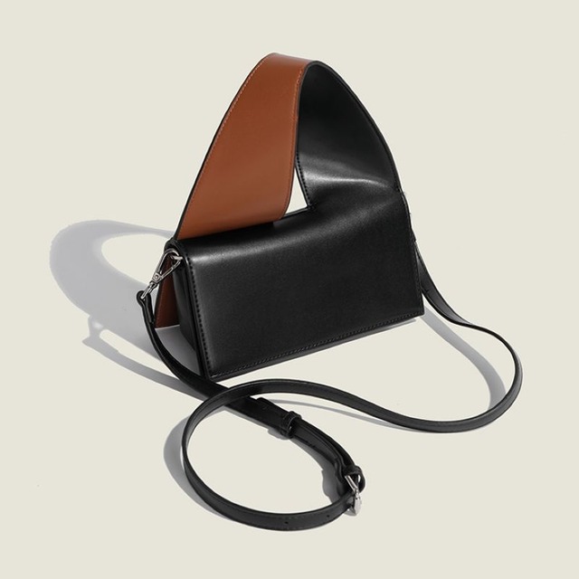 2way bicolor handle bag 2 colors　V0543