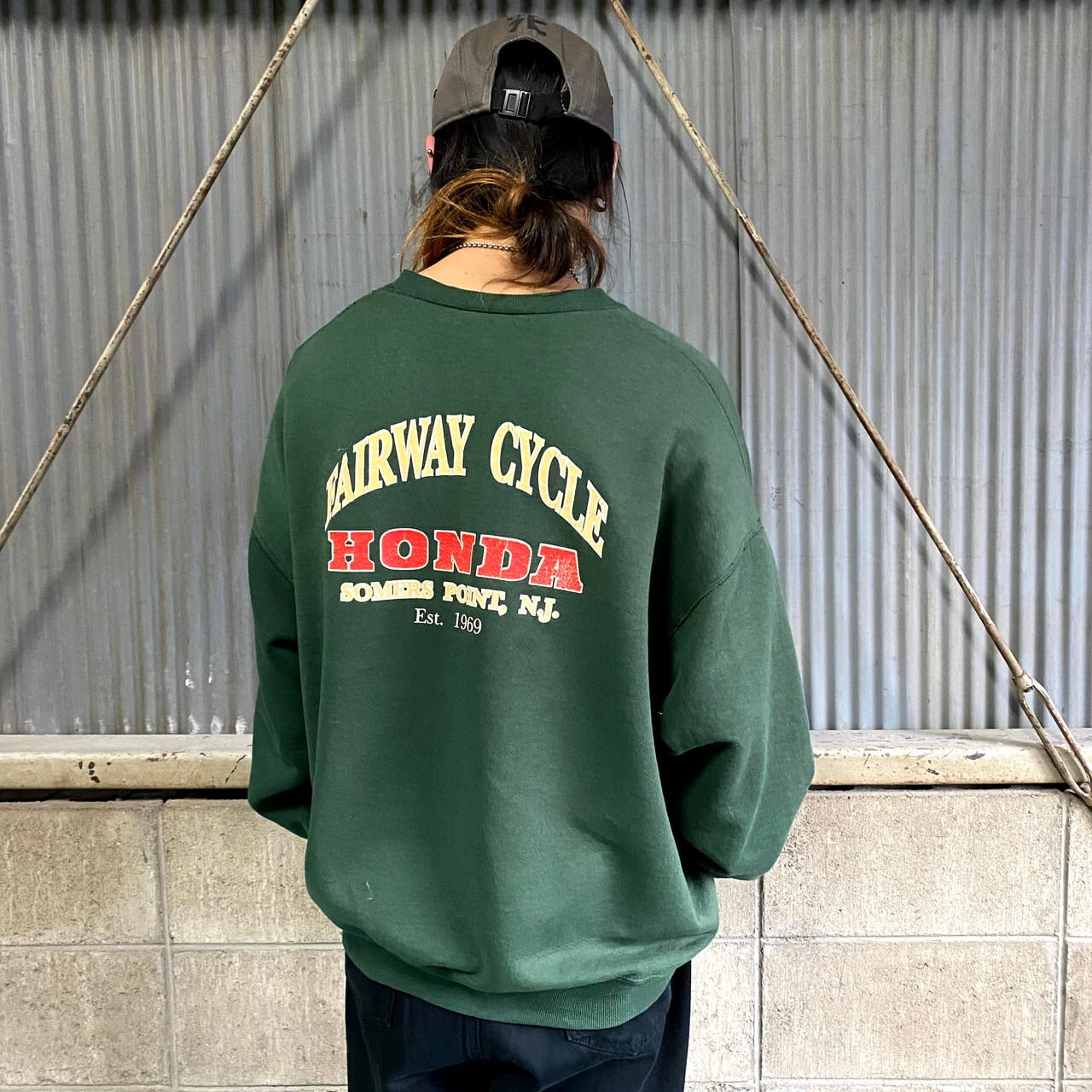 90年代 USA製 HONDA ホンダ ロゴプリント バックプリント スウェット 