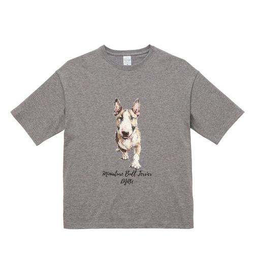 ミニチュア・ブル・テリア　ビックシルエットTシャツ