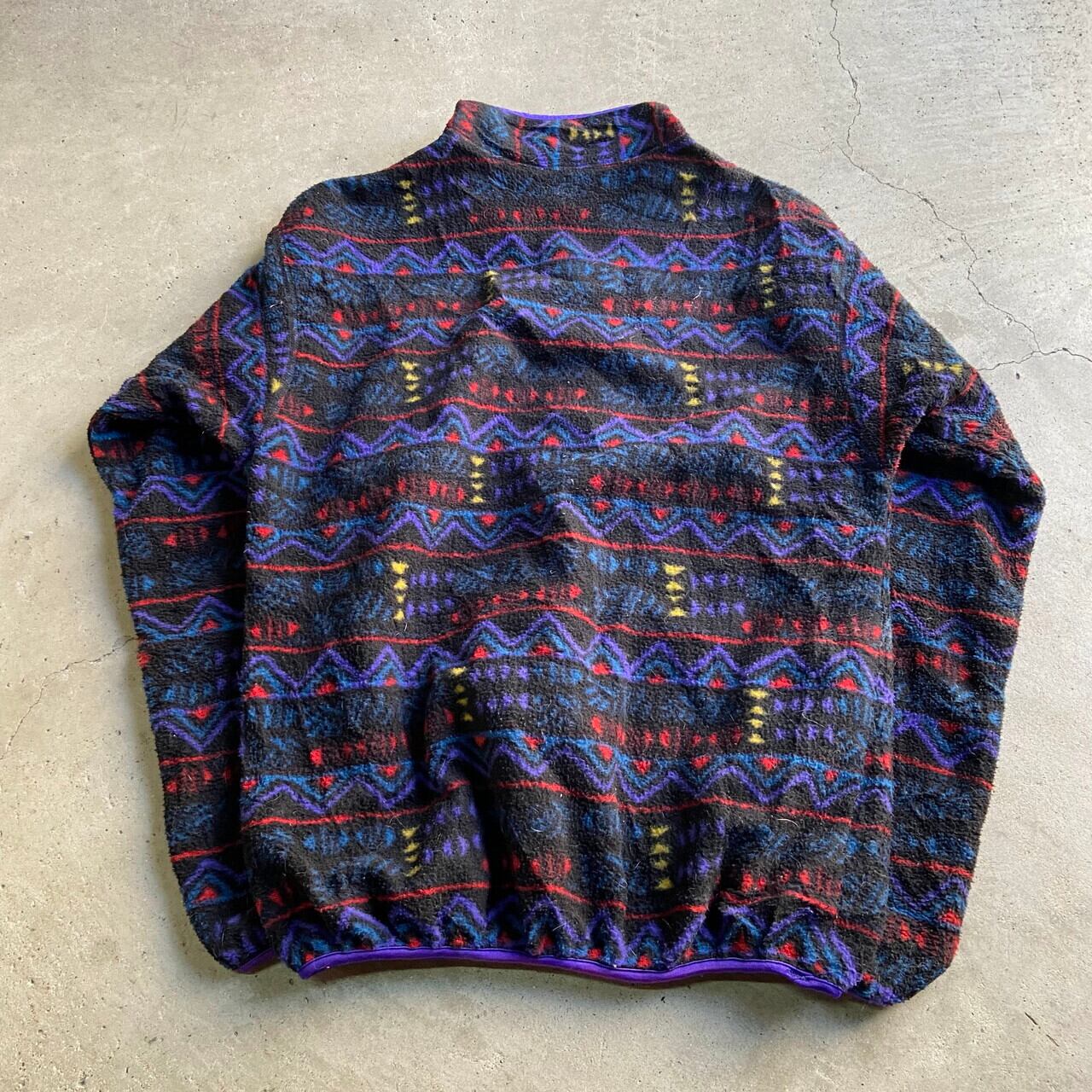USA製 90年代 ヴィンテージ Columbia コロンビア スナップ 総柄 