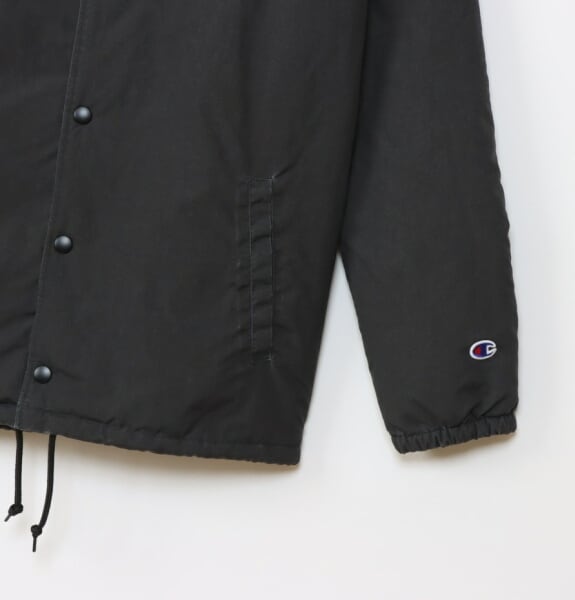 チャンピオン ジャケット コーチジャケット 裏ボア メンズ CHAMPION 正規販売店 C3-Y605 ブラック | BEES HIGH powered by BASE