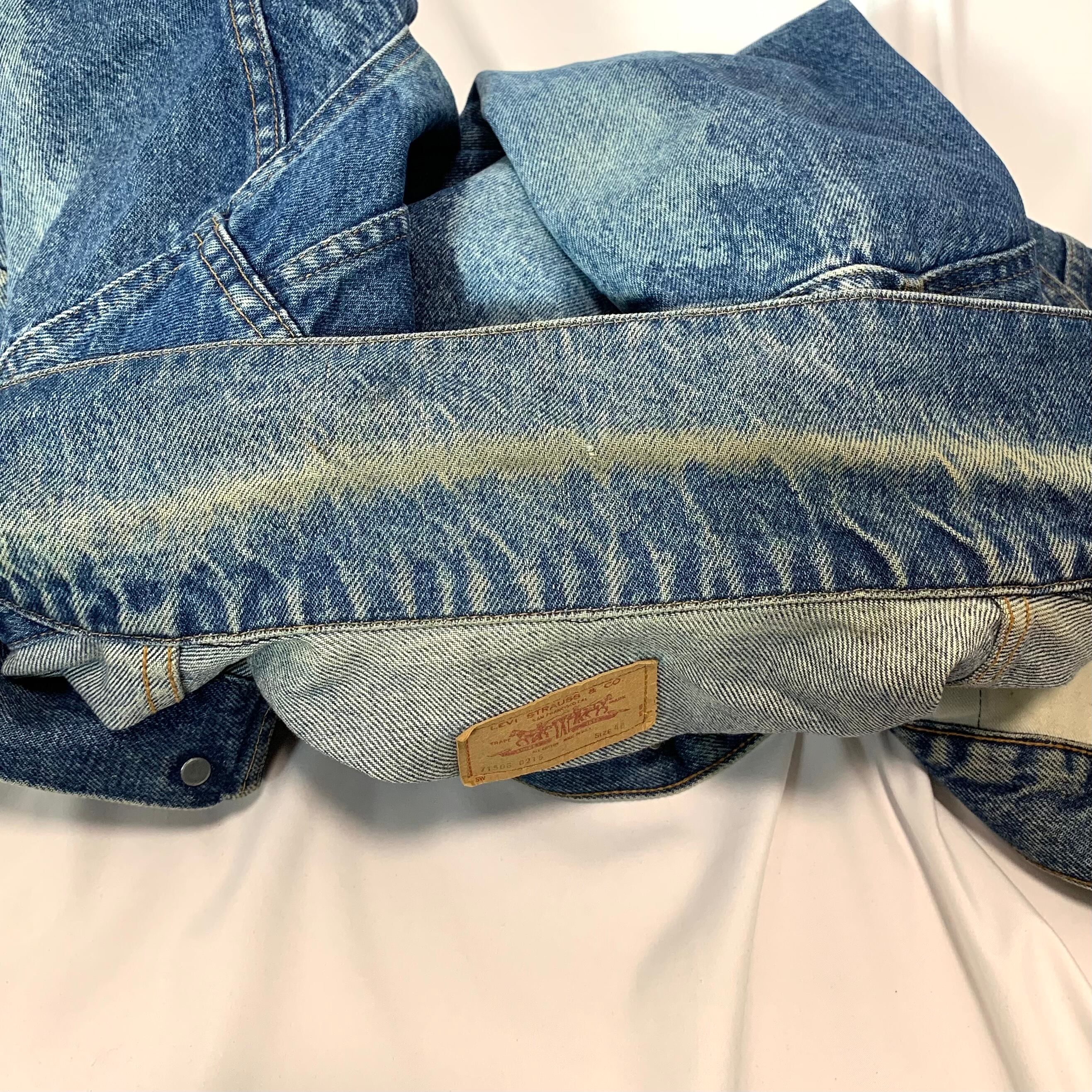 vintage old 80s LEVI'S Gジャンデニムジャケット ブルー ブリーチ