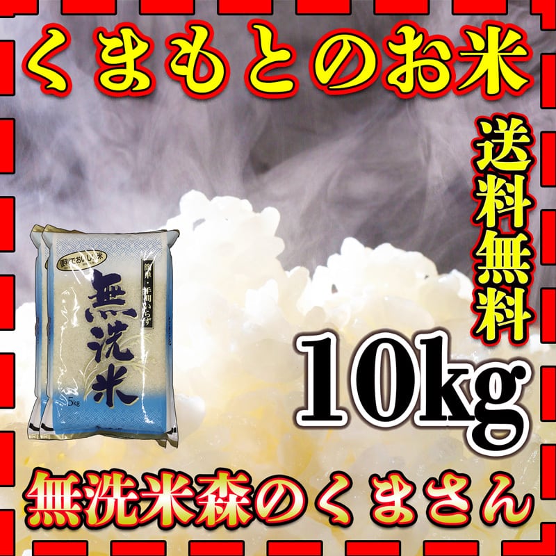 お米 米 10kg 白米 送料無料 熊本県産 森のくまさん 無洗米 新米 令和5 ...