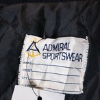 80s ADMIRAL レザー×ウールスタジャン ブラック×イエロー