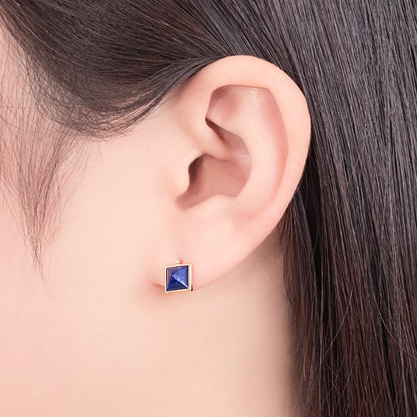 K10YGラピスラズリピアス 050309062521 | TODAY's DIAMONDS TSUTSUMI