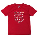 子供・ドライ【パミスネコB】Tシャツ・ガーネット