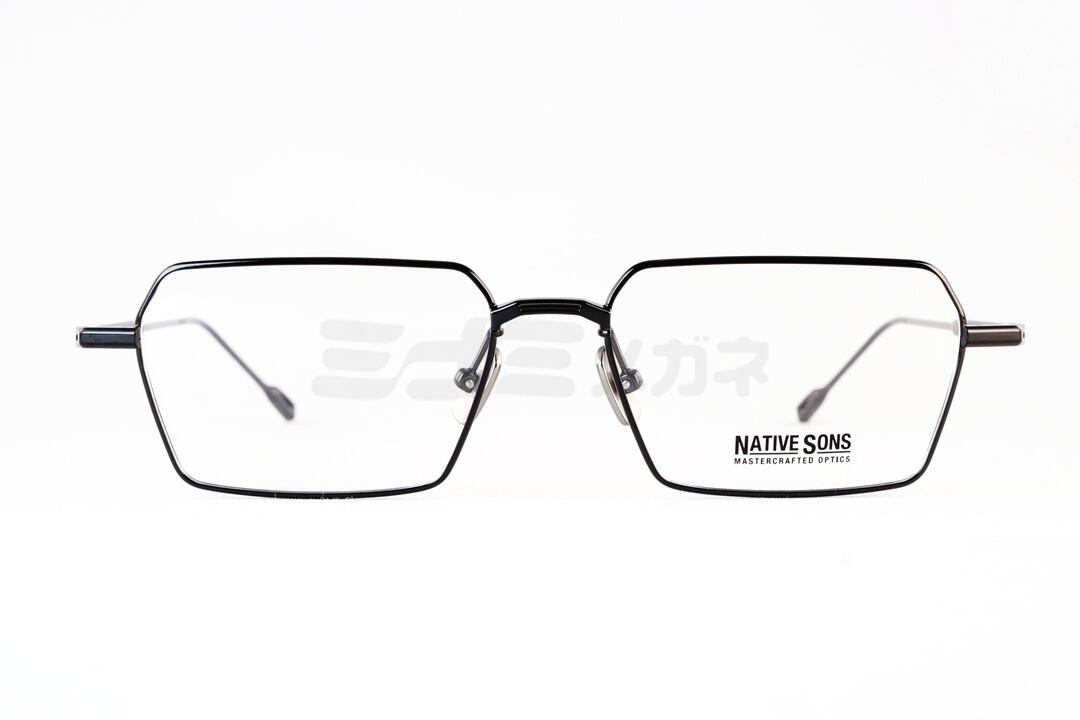NATIVE SONS メガネ GIBSON Col.Black NSM-056L スクエア ヘキサゴン