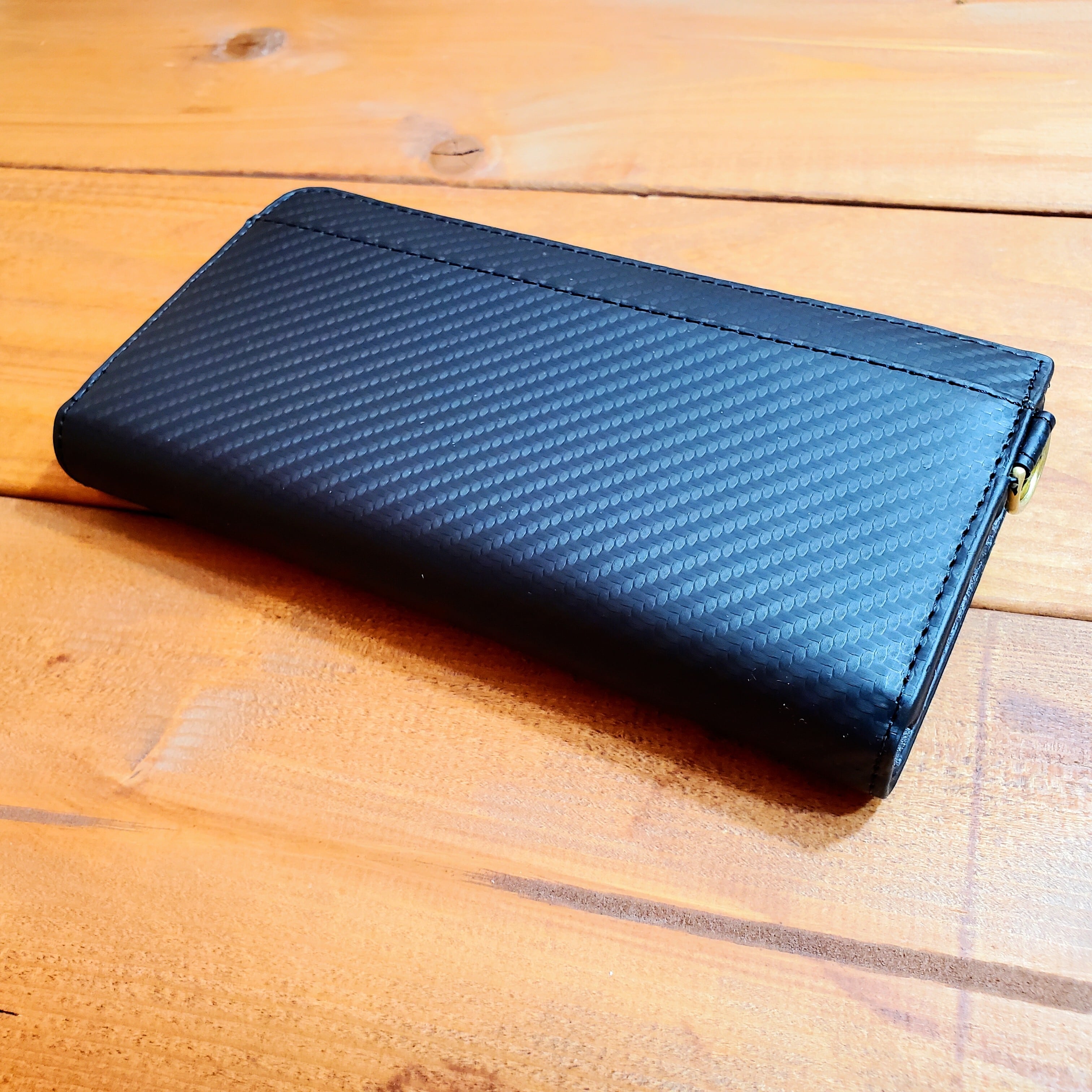 カーボンレザーL字カラーファスナー長財布（bs-22606）