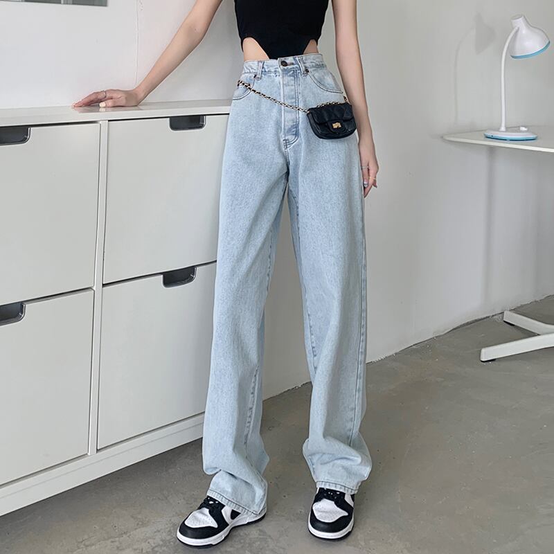 ジーンズ ルーズパンツ スプリングオータム レッド 春物 秋物 試着室61685293840