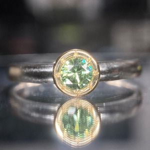 LM7194　Pt900/K10デマントイドガーネットリング