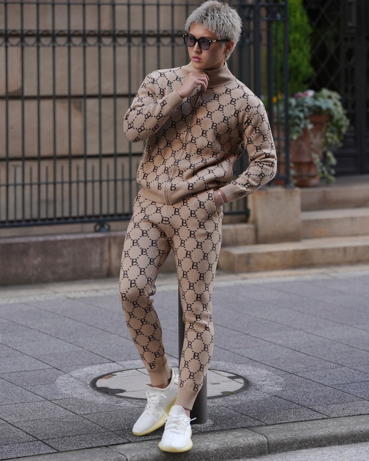 BELINDA MONOGRAM SWEAT PANTS【BB25025】