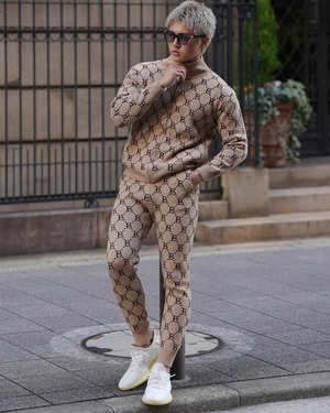 BELINDA MONOGRAM SWEAT PANTS【BB25025】