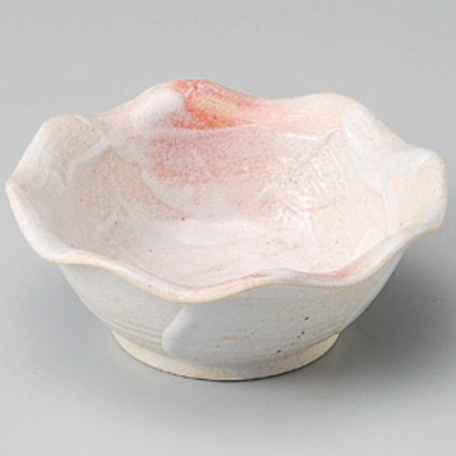 桜志野花型5.0鉢