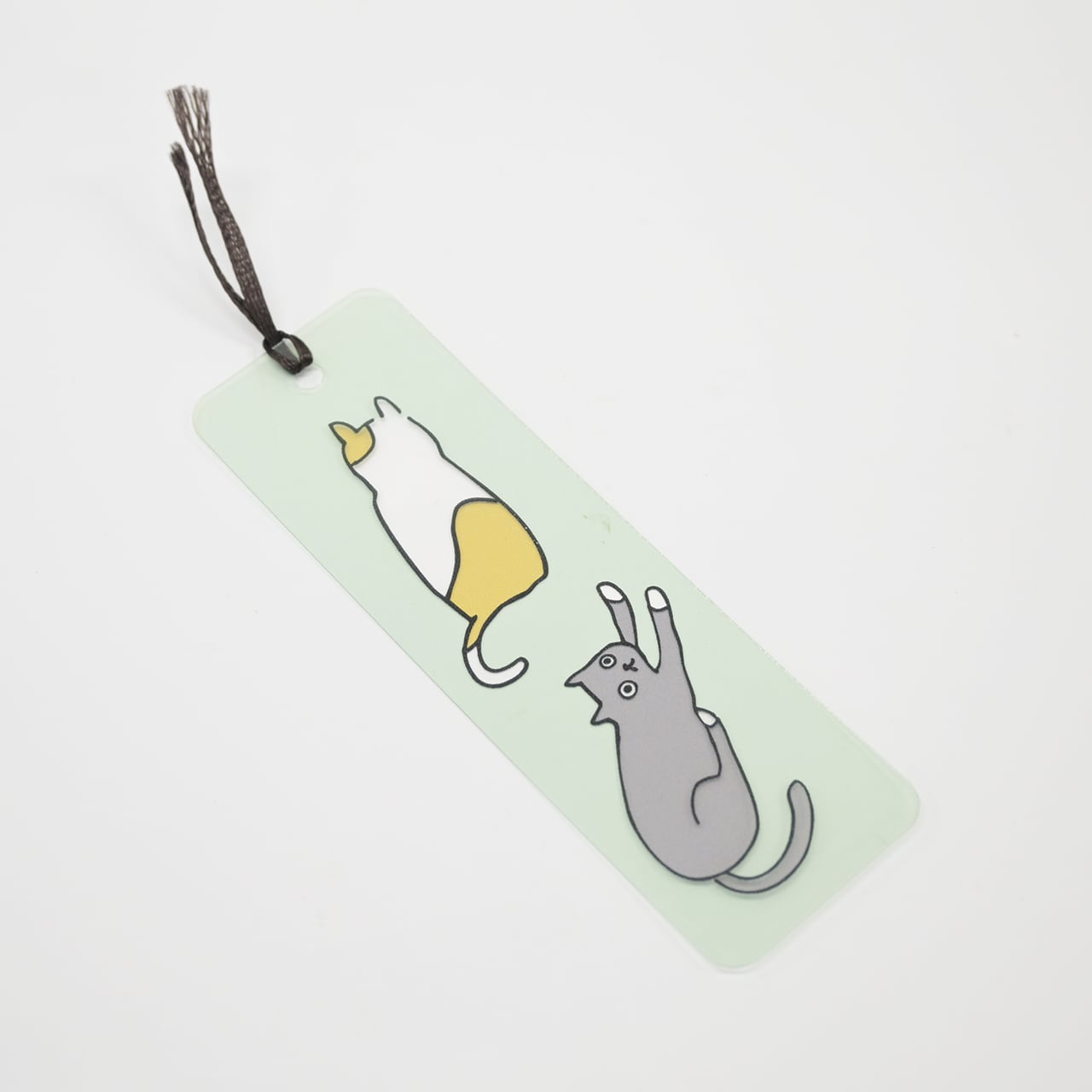 透明フィルムの猫しおり「 ねこ 2 」 ゆるい手描きイラストがかわいい