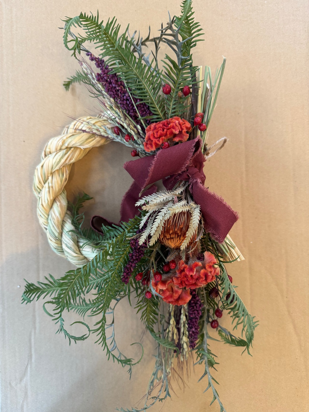 しめ縄飾りL オレンジ