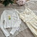 【2点セット】2種／シアーショートカーデ+刺繍フラワーレースヘムキャミワンピ ・78417