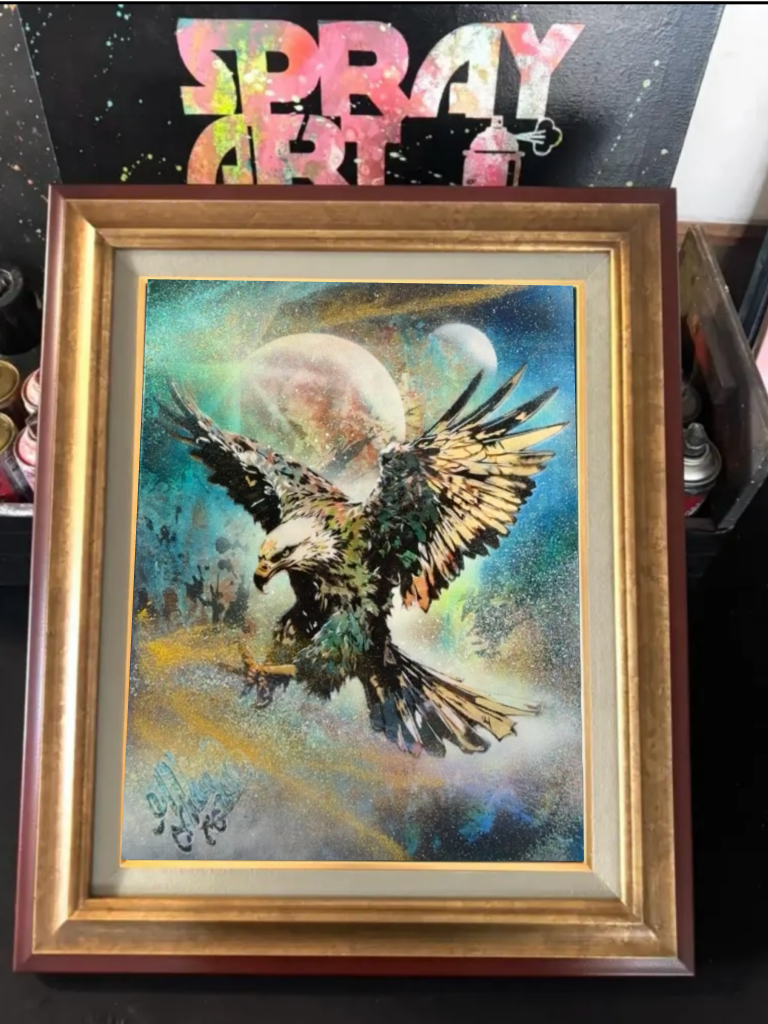 鷹(水彩画、額あり) 鷹(水彩画、額あり)