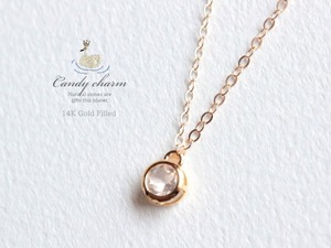14KGF Candy charm ネックレス クリスタル