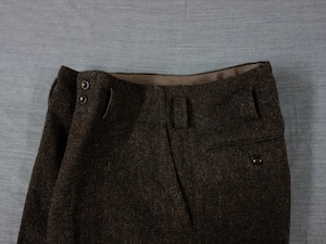 classic shetlandwooltweed trousers / brown