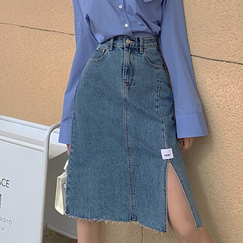 スカート Aラインスプリングサマースタンダードハイウェストウェスト薄手 レトロ 大きめサイズ 春物 夏物 ドラファッションホール12208730566